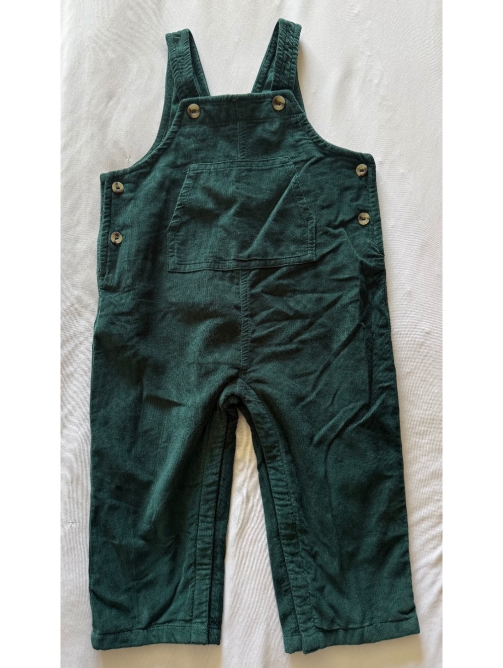 NWOT Hanna Andersson Baby Corduroy Overalls Ponderosa Green 2T